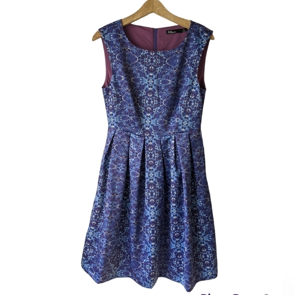 Anthropologie Dear Creatures Wishing Pond Sleeveless Dress Pleated Skirt Pockets